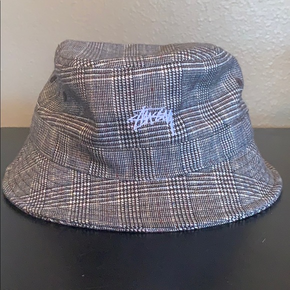 stussy plaid bucket hat